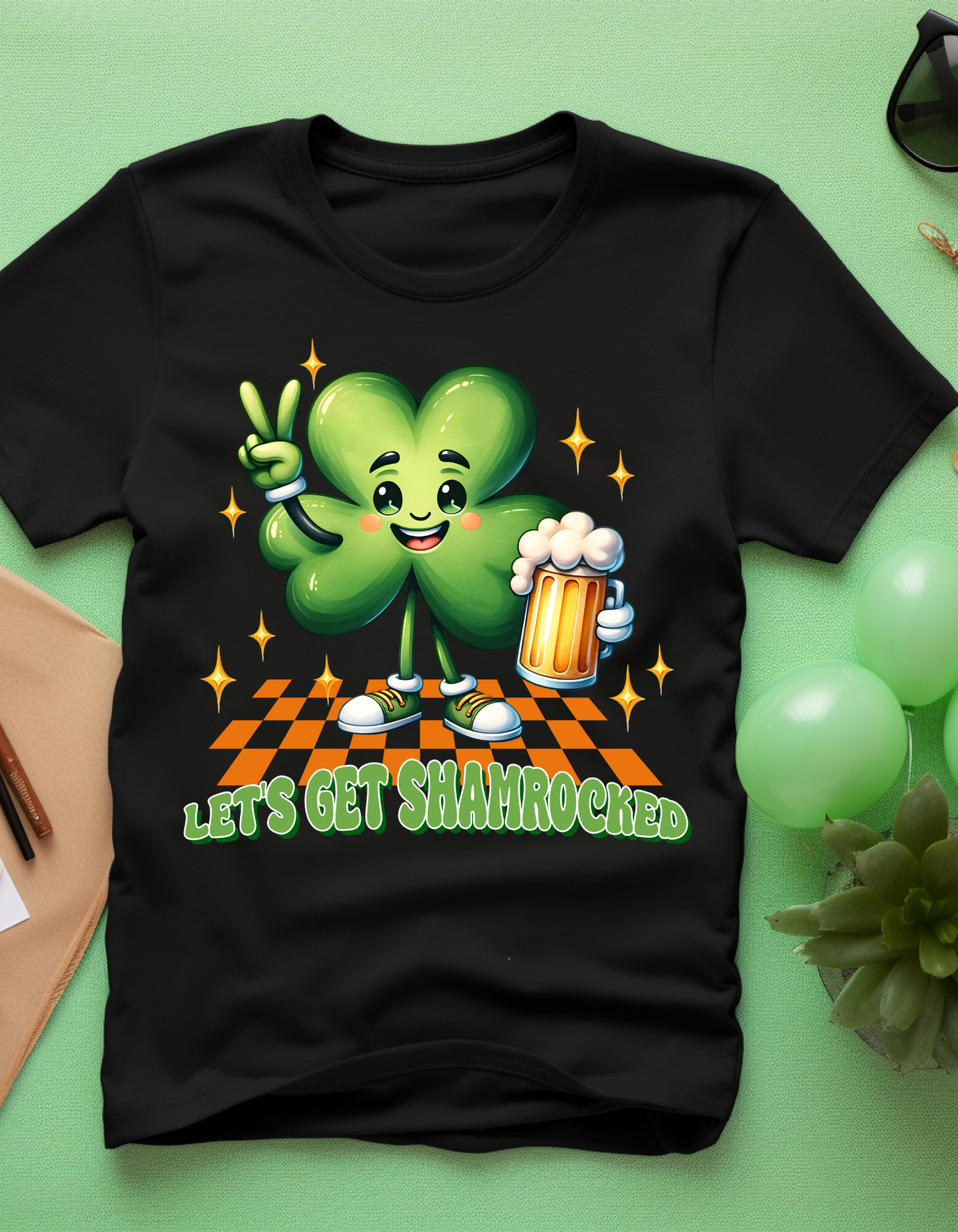 St. Patrick's Day T-Shirt, Let's Get Shamrocked Funny Tee, Unisex Irish Humor Shirt, Holiday Party Wear, Gift for Festivities