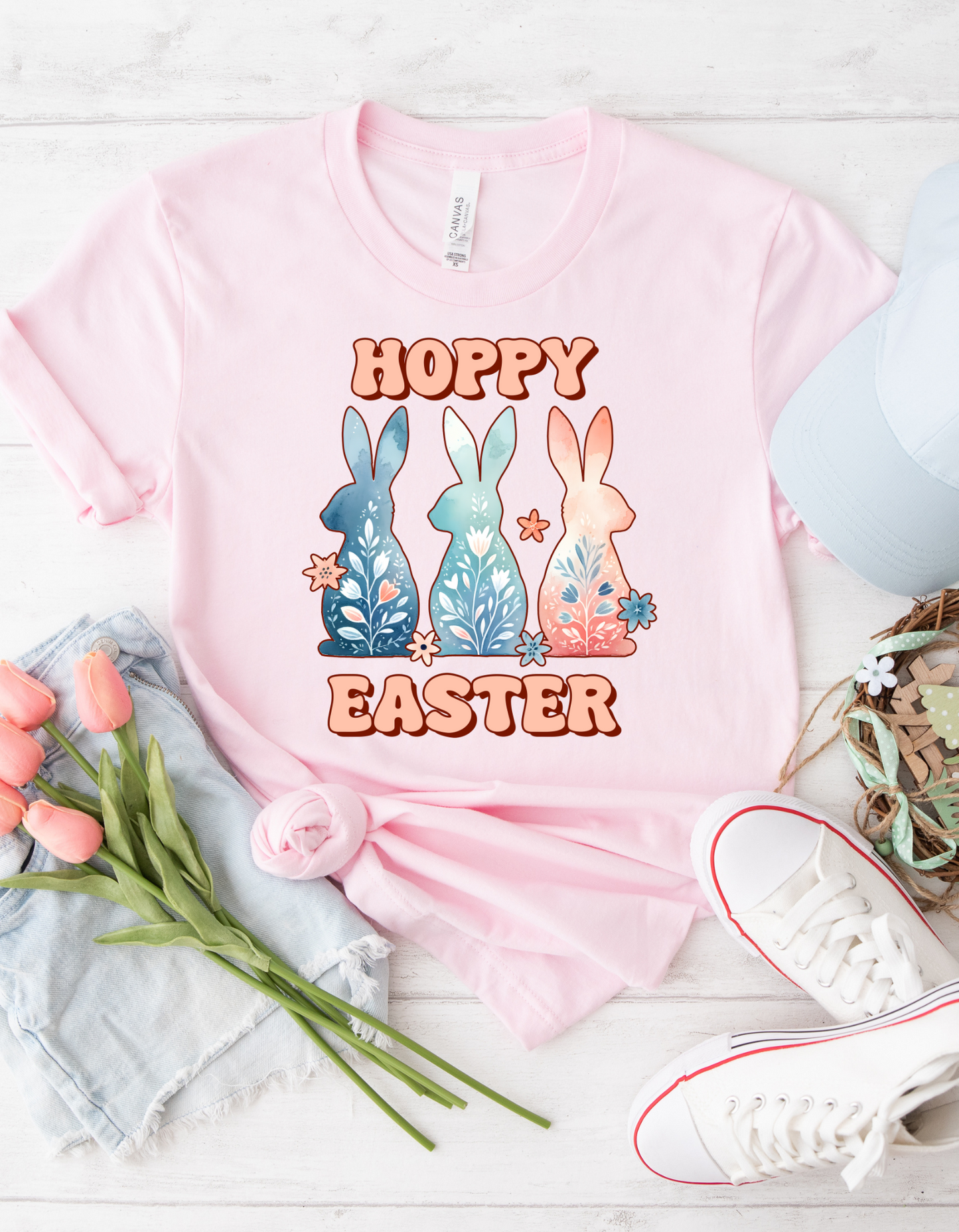 Hoppy Easter T-Shirt, Festive Bunny Tee, Spring Celebration Top, Unisex Holiday Apparel, Cute Easter Gift, Comfortable Casual Wear