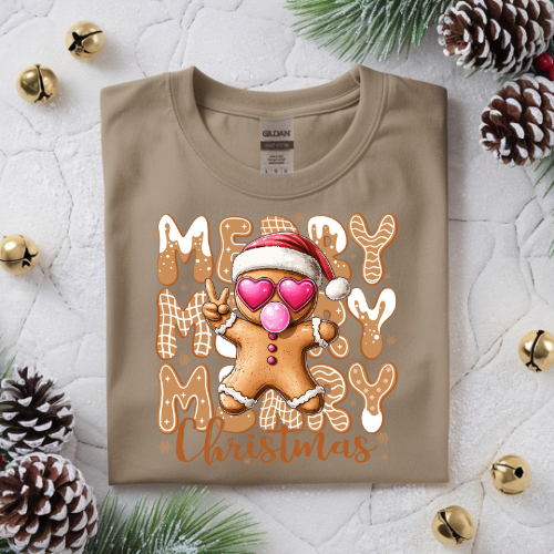 Festive Gingerbread Sweatshirt, Holiday Apparel, Christmas Gift, Cozy Crewneck, Unisex Sweatshirt, Winter Wear