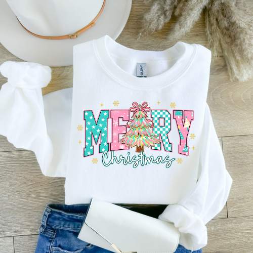 Merry Christmas Crewneck Sweatshirt, Holiday Gift, Cozy Sweatshirt, Festive Apparel, Unisex Christmas Wear