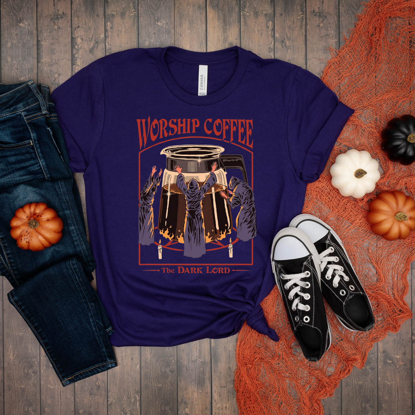 Worship Coffee Witchy Shirt, Coffee Witch Shirt, Cult Witch Shirt, Coffee Lover Shirt, Coffee shirt, Cult tshirt, Halloween shirt