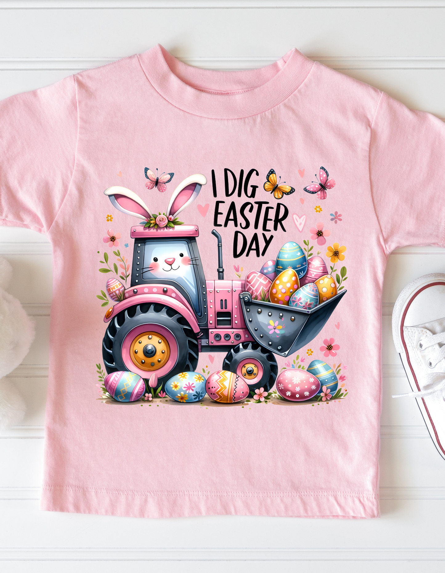 Easter Themed Toddler Tee, I Dig Easter Day Shirt, Kids Easter Outfit, Spring Celebration Top, Toddler Gift for Easter