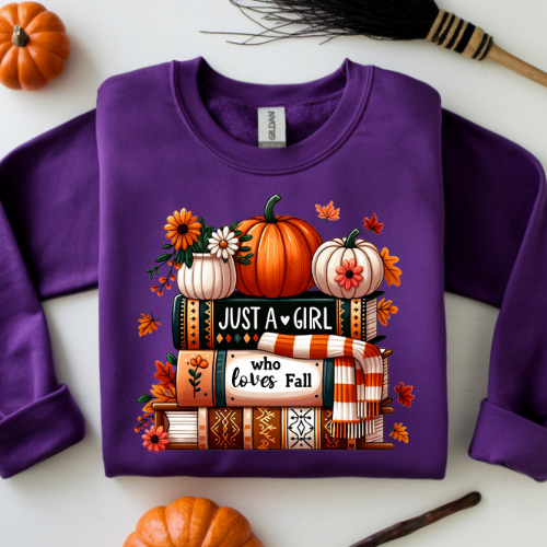 Fall Vibes Crewneck Sweatshirt, Cozy Autumn Apparel, Pumpkin Spice Lover Gift, Just a Girl Sweatshirt, Harvest Season Top, [...]