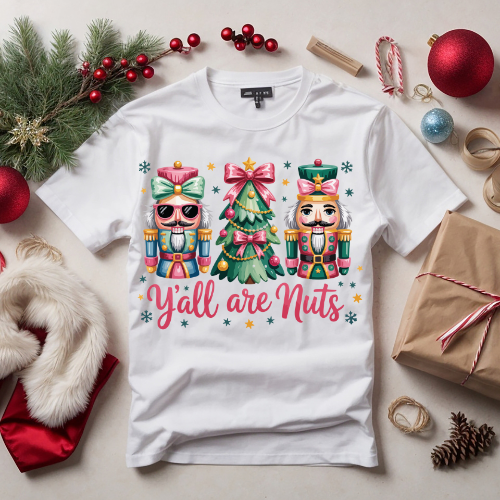 Christmas Nutcracker Sweatshirt — “Y'all Are Nuts” Holiday Crewneck