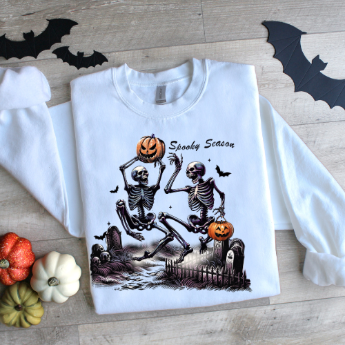 Spooky Season Skeleton Sweatshirt - Unisex Heavy Blend Crewneck