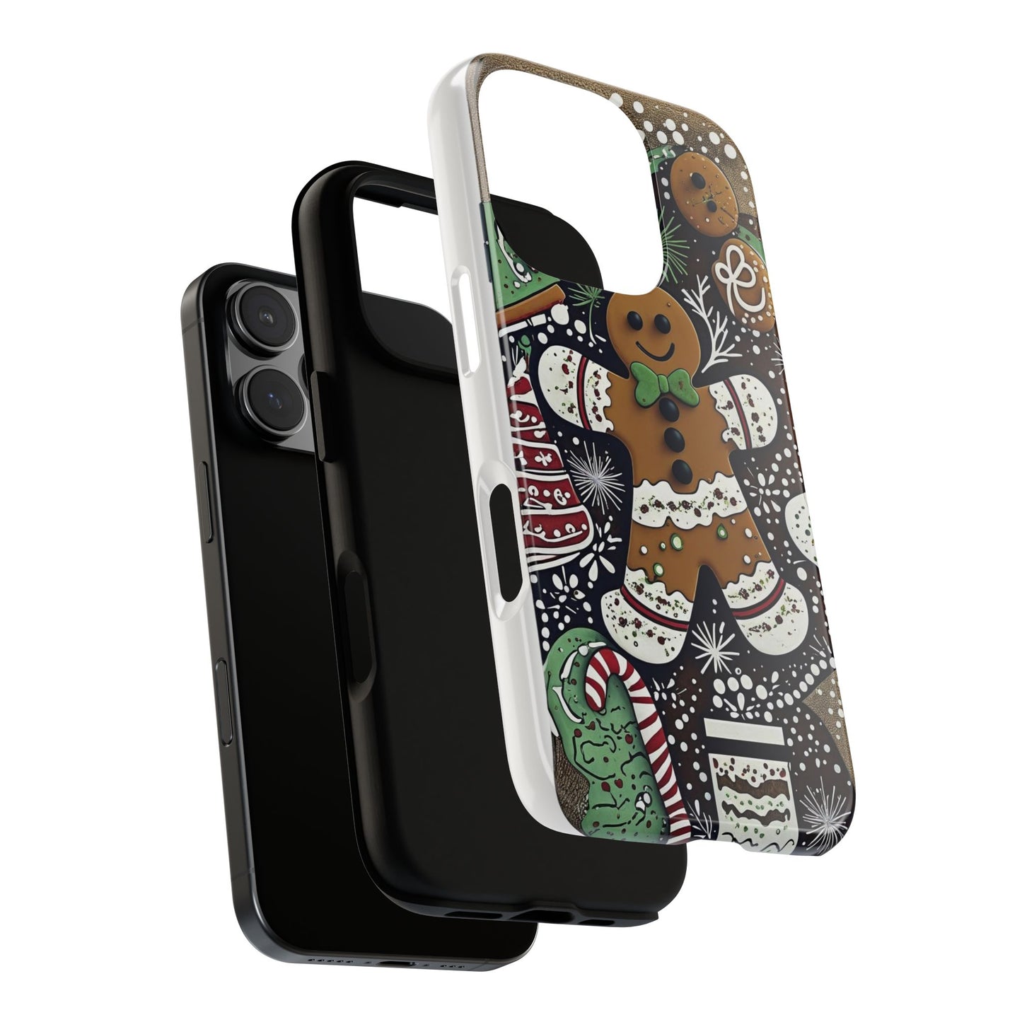 Christmas Gingerbread Phone Case, Holiday Gift, Tough Protection, Cute Phone Accessory, Festive Case for iPhone