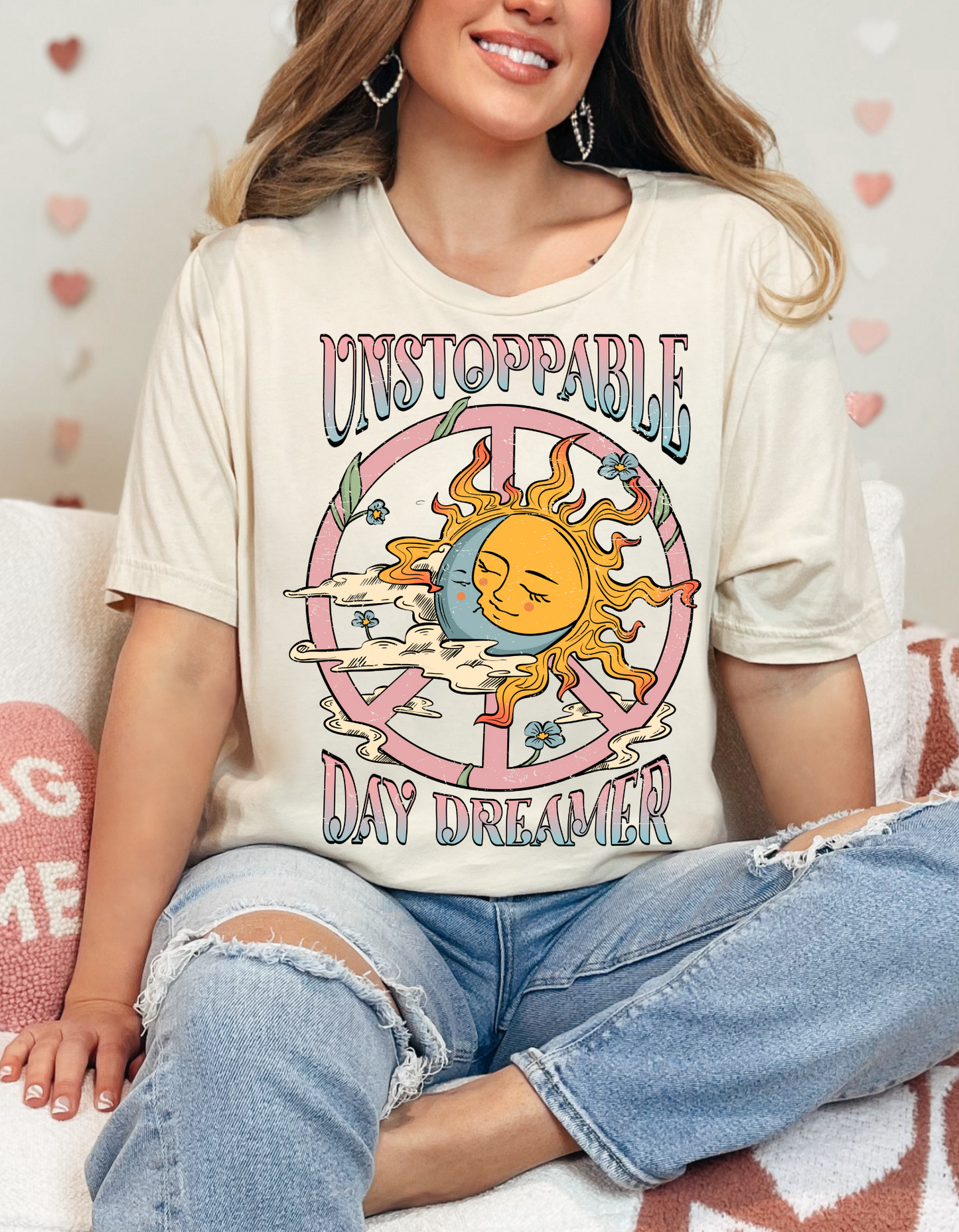 Day Dreamer Celestial Shirt, Moon Shirt, Moon Phase Astrology Astronomy, Moon Graphic Shirt, Garment Dyed, Boho Shirt, Oversized