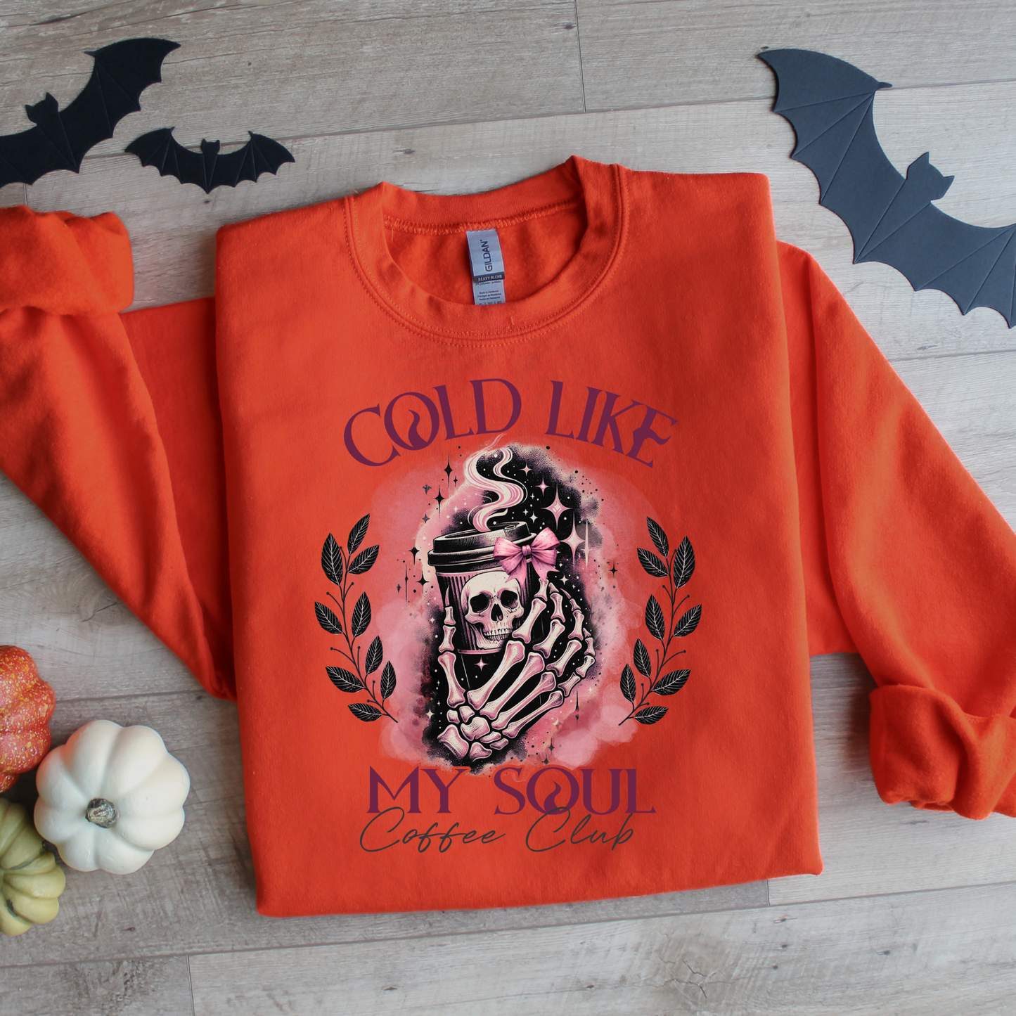 Cold Like My Soul Coffee Club Shirt, Halloween Sweatshirt, Spooky Season Tshirt, Halloween Coffee Tshirt, Gift for Halloween Lovers, Spooky