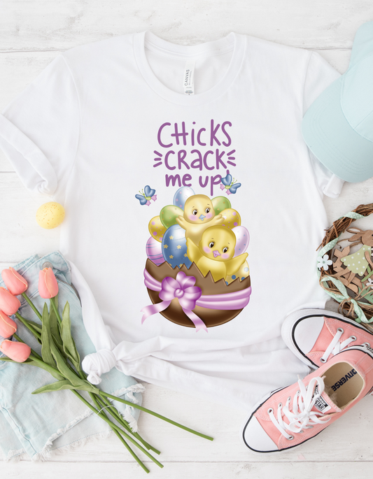 Chicks Crack Me Up Toddler Tee, Cute Kids Easter Shirt, Spring Celebration Apparel, Baby Shower Gift, Toddler Funny Tee