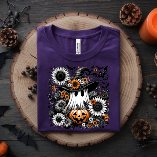 Halloween Ghost Sweatshirt, Unisex Crewneck, Spooky Fall Apparel, Pumpkin Design, Cozy Seasonal Outfit
