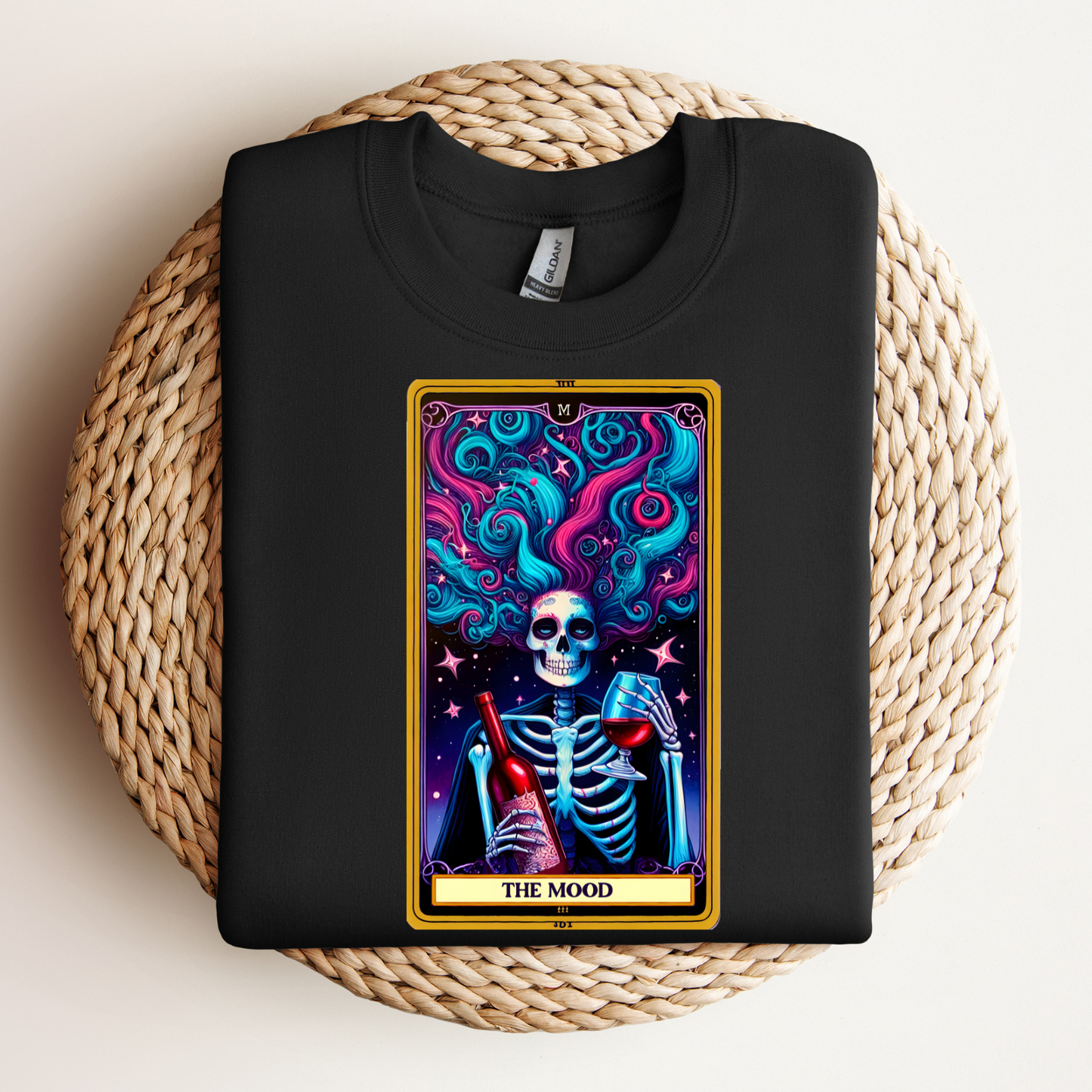 The Mood Skeleton Graphic Tee -The Mood Tarot Card Shirt, The Mood Tarot Card, Mood Tarot Card, Mood Tarot Card Shirt, The Mood Tarot Card Gift, The Mood Tarot Card Tshirt