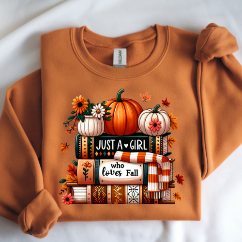 Fall Vibes Crewneck Sweatshirt, Cozy Autumn Apparel, Pumpkin Spice Lover Gift, Just a Girl Sweatshirt, Harvest Season Top, [...]