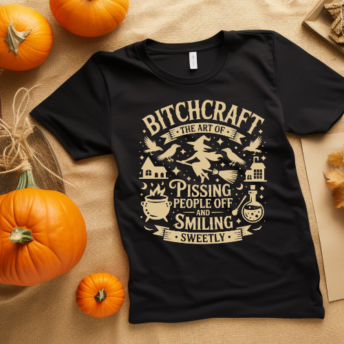 Bitchcraft Crewneck Sweatshirt, Funny Witch Sweatshirt, Unique Gift for Witches, Halloween Apparel, Cozy Unisex Sweatshirt