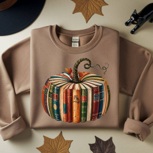 Autumn Pumpkin Book Sweatshirt