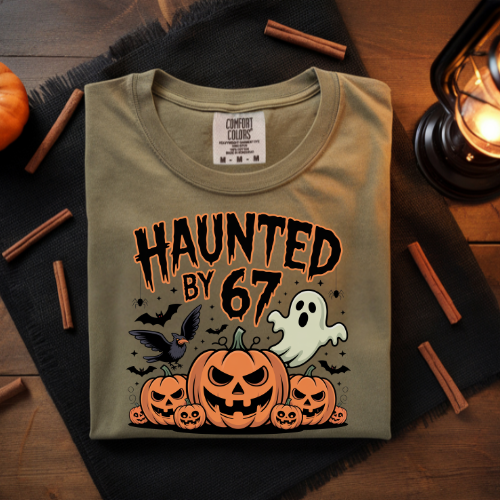 Haunted by 67 Sweatshirt - Unisex Halloween Crewneck