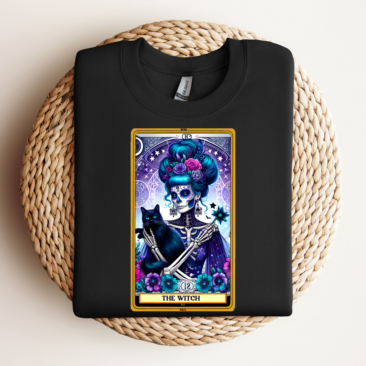 The Witch Unisex Jersey Tee – Enchanting Gothic Style Shirt for Witches and Magic Lovers, The Witch Tarot Card Shirt, Witch Halloween Shirt, Magical Wiccan Pagan Clothes