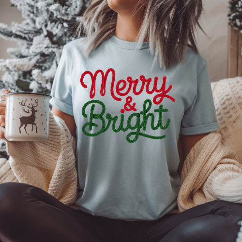 Merry & Bright Christmas Crewneck Sweatshirt