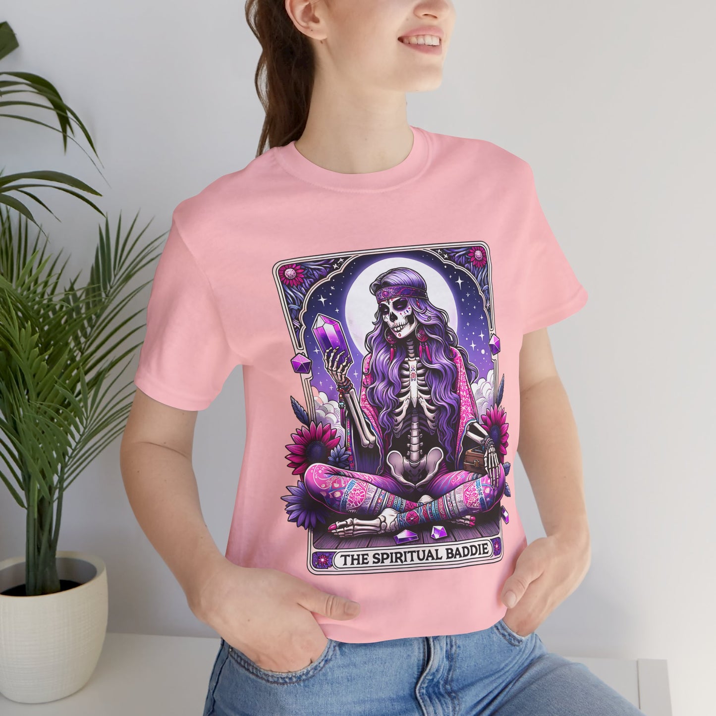 The Spiritual Baddie Unisex Jersey Tee - Boho Chic Design for Spirit Seekers, Spiritual Baddie Tarot Card Shirt, Spiritual Baddie Shirt