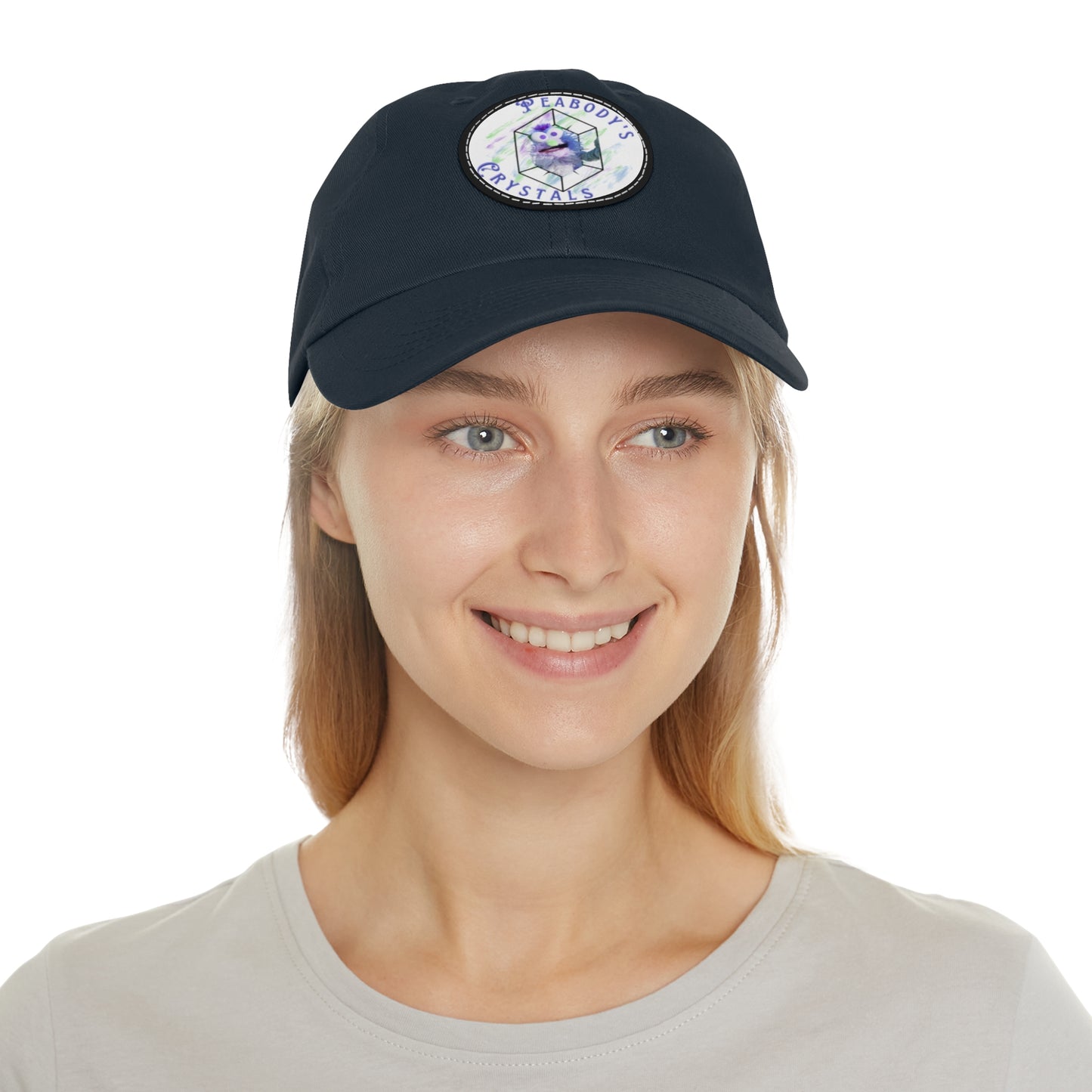 Peabody's Crystals Dad Hat with Leather Patch - Casual Everyday Style
