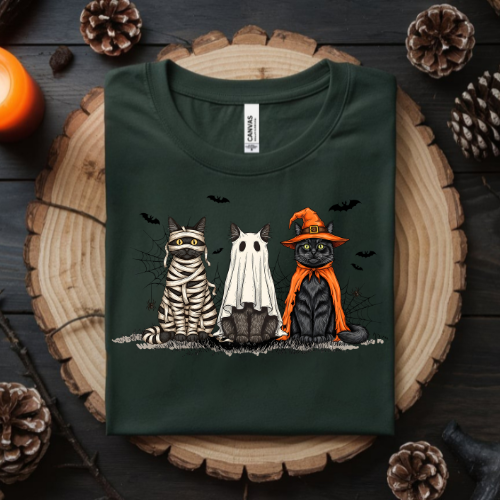 Halloween Cat Crewneck Sweatshirt for Cat Lovers, Vintage Halloween Cat Shirt