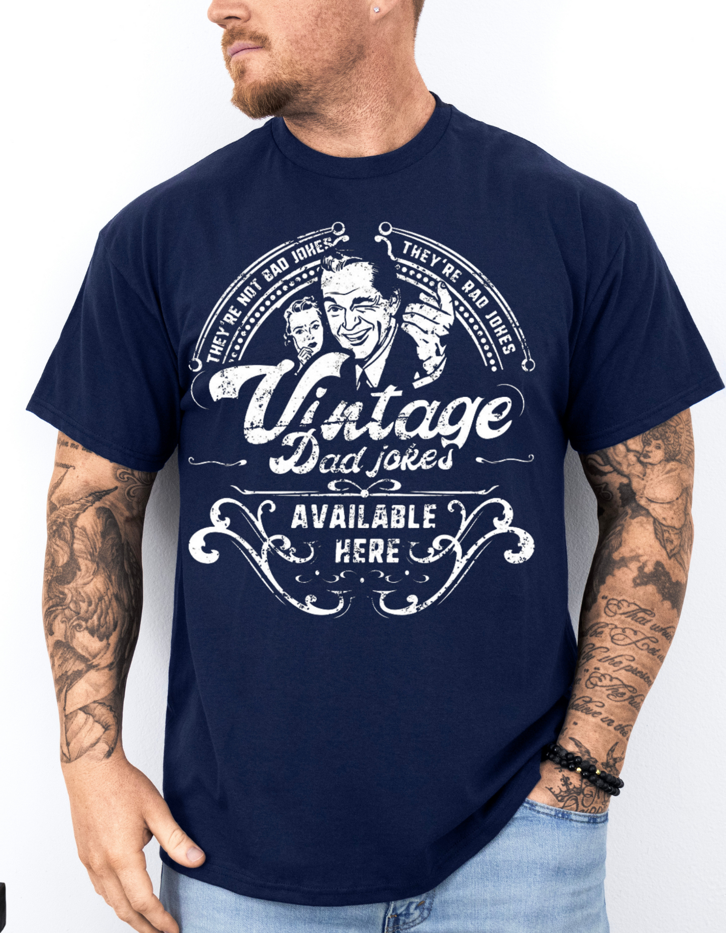 Vintage Dad Jokes Unisex Softstyle T-Shirt, Funny Graphic Tee, Father's Day Gift, Humor Shirt, Dad Gift