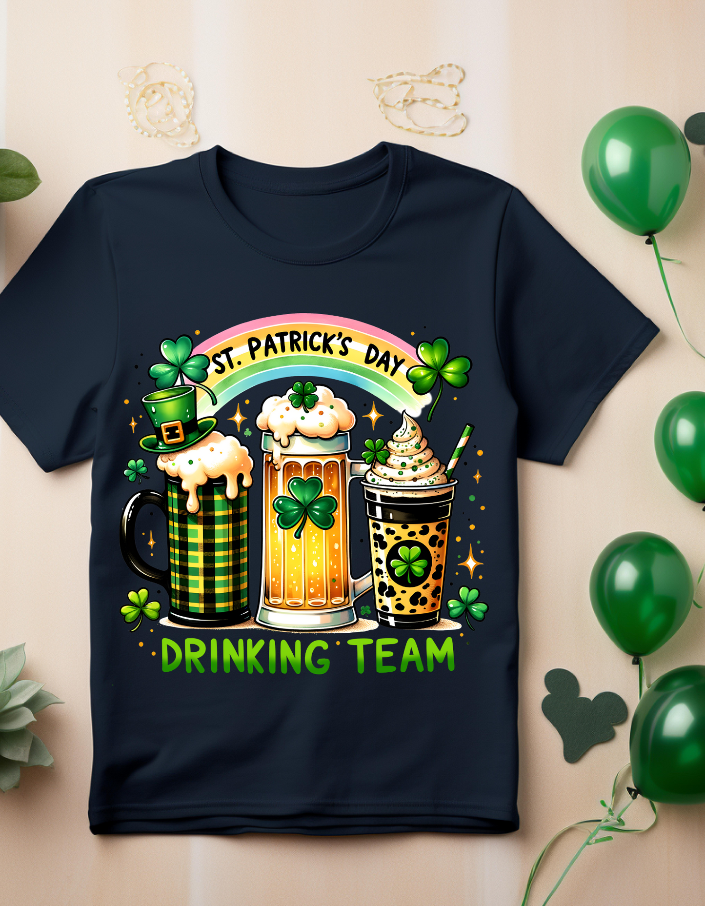 St. Patrick's Day Drinking Team Tee, Unisex Softstyle T-Shirt, Celebration Shirt, Holiday Apparel, Party Outfit, Fun Gift