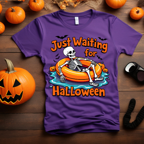 Halloween Skeleton Tee - Just Waiting for Halloween