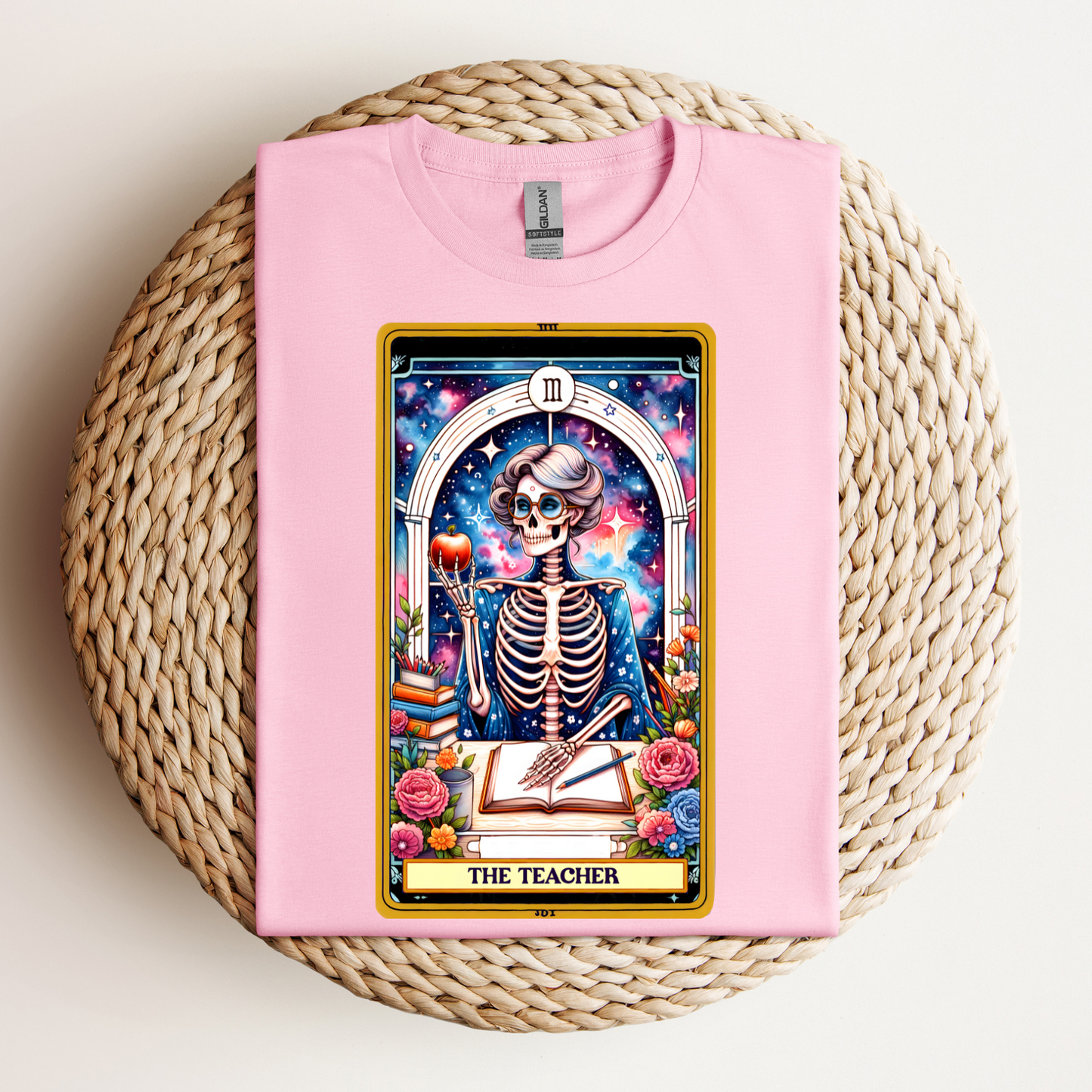 The Teacher Skeleton Graphic Tee -The Teacher Tarot Card T-Shirt, Funny Teacher Sweatshirt, Tarot Card Hoodie, Back to School Shirt For Teacher, Skeleton Teacher,Teacher Life