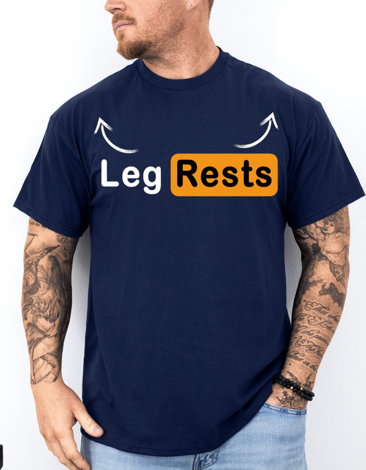 Funny Leg Rests Unisex Softstyle T-Shirt, Gift for Relaxation, Humor Tee for Family, Unique Casual Wear, Comfortable Tee for Everyday Use
