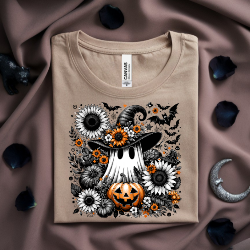 Halloween Ghost Sweatshirt, Unisex Crewneck, Spooky Fall Apparel, Pumpkin Design, Cozy Seasonal Outfit