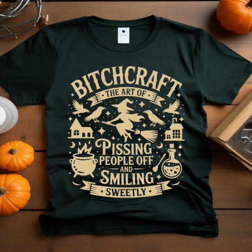 Bitchcraft Crewneck Sweatshirt, Funny Witch Sweatshirt, Unique Gift for Witches, Halloween Apparel, Cozy Unisex Sweatshirt