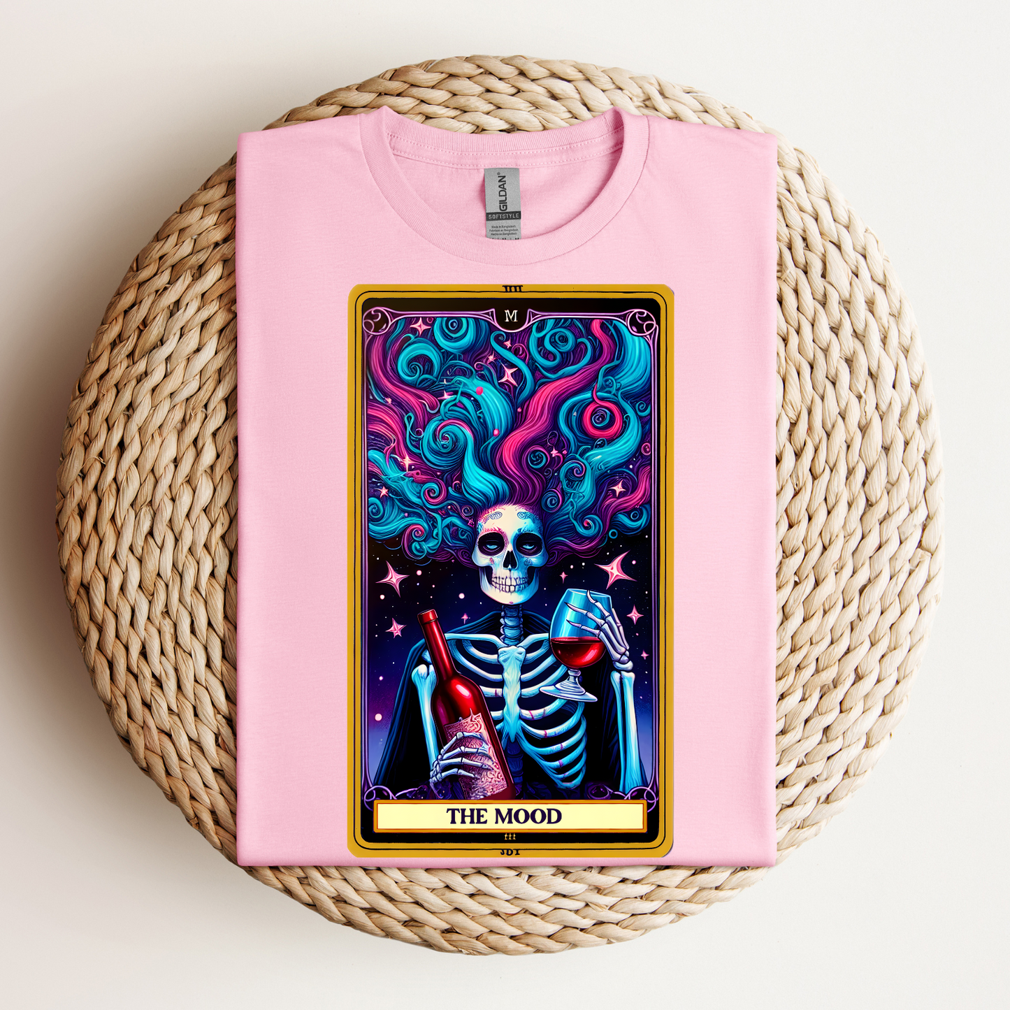 The Mood Skeleton Graphic Tee -The Mood Tarot Card Shirt, The Mood Tarot Card, Mood Tarot Card, Mood Tarot Card Shirt, The Mood Tarot Card Gift, The Mood Tarot Card Tshirt