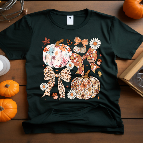 Autumn Floral Crewneck Sweatshirt, Cozy Fall Sweater, Pumpkin Vintage Design, Harvest Gift, Thanksgiving Apparel, Layered Fall Top