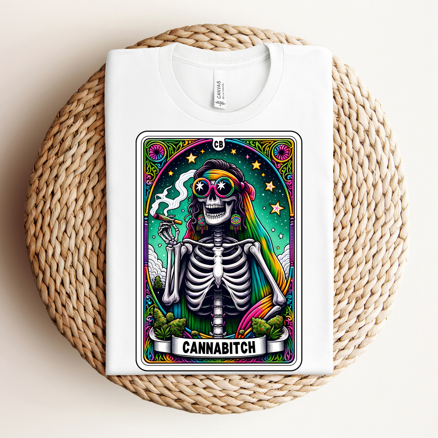 Cannabitch Tarot Card Shirt, Cannabis Tarot Card Shirt, 420 Tarot Card Shirt, Celestial Shirt, Mystical Shirt