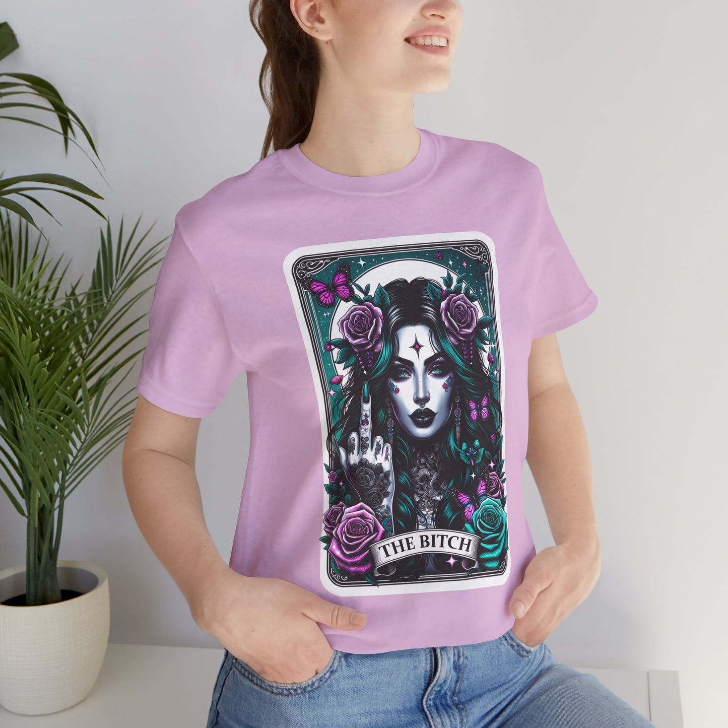 The Bitch Graphic Tee - The Bitch Tarot Card Shirt, Sarcastic Shirt, Tarot Card Shirt, Gift For Her, Trendy Shirt, Tarot Lover Gift, Funny Skull Shirt, Witch Shirt