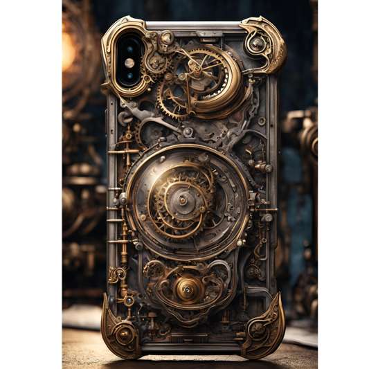 Steampunk Tough Case for iPhone - Vintage Gear Design, 3D Steam Punk  Phone Case for iPhone, Samsung, and Google Pixel