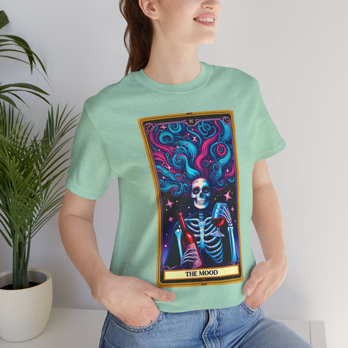 The Mood Skeleton Graphic Tee -The Mood Tarot Card Shirt, The Mood Tarot Card, Mood Tarot Card, Mood Tarot Card Shirt, The Mood Tarot Card Gift, The Mood Tarot Card Tshirt