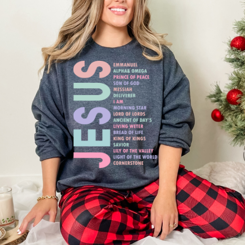 Inspirational Crewneck Sweatshirt - Jesus Themed, Cozy Gift for Believers, Religious Apparel, Christian Fashion, Faith-Based Gift