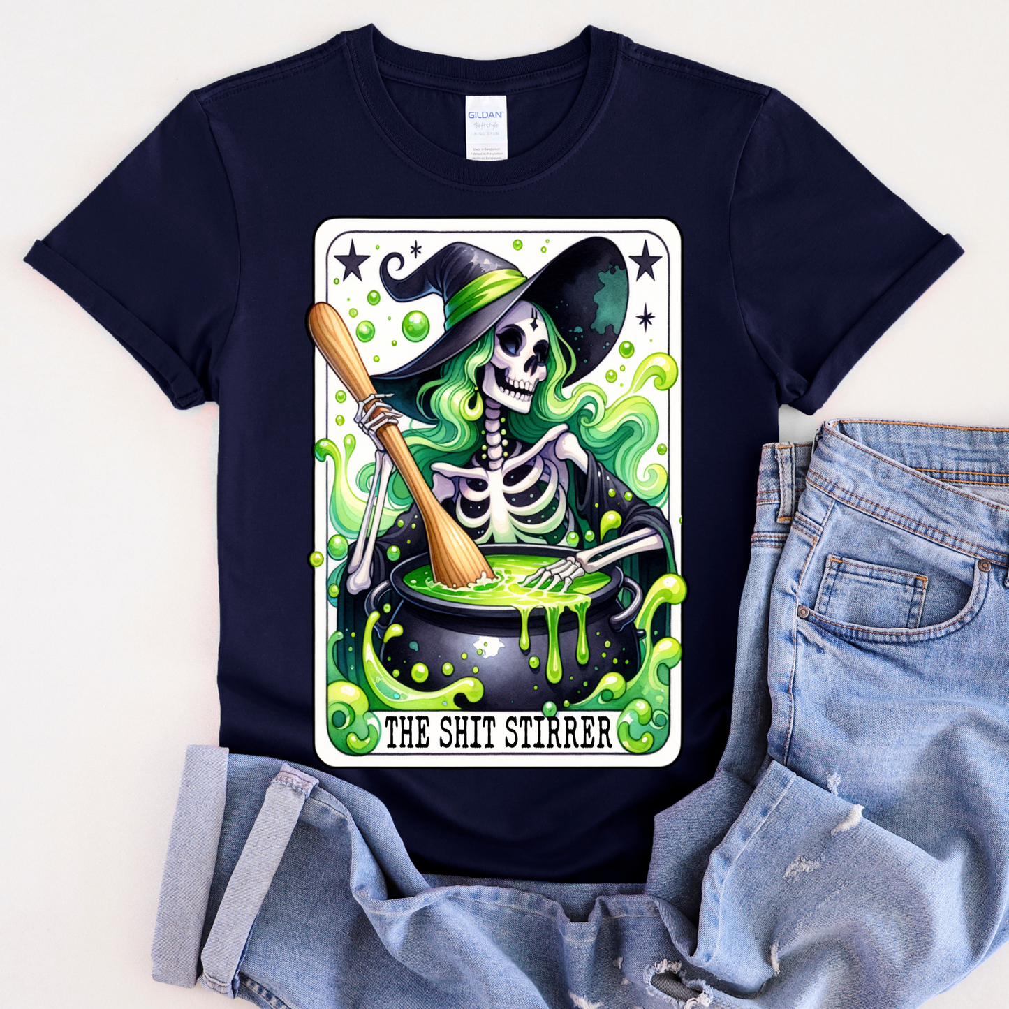 The Shit Stirrer Shirt, Funny Tarot Card Shirt, Halloween Witch Shirt, Tarot Card Shirt, Funny Halloween Sweatshirt, Witch Tarot Card Shirt