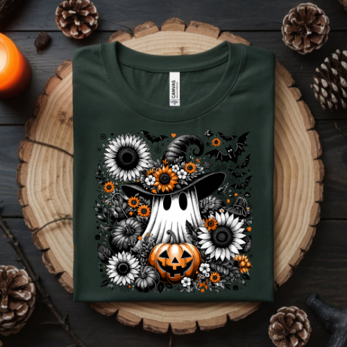 Halloween Ghost Sweatshirt, Unisex Crewneck, Spooky Fall Apparel, Pumpkin Design, Cozy Seasonal Outfit