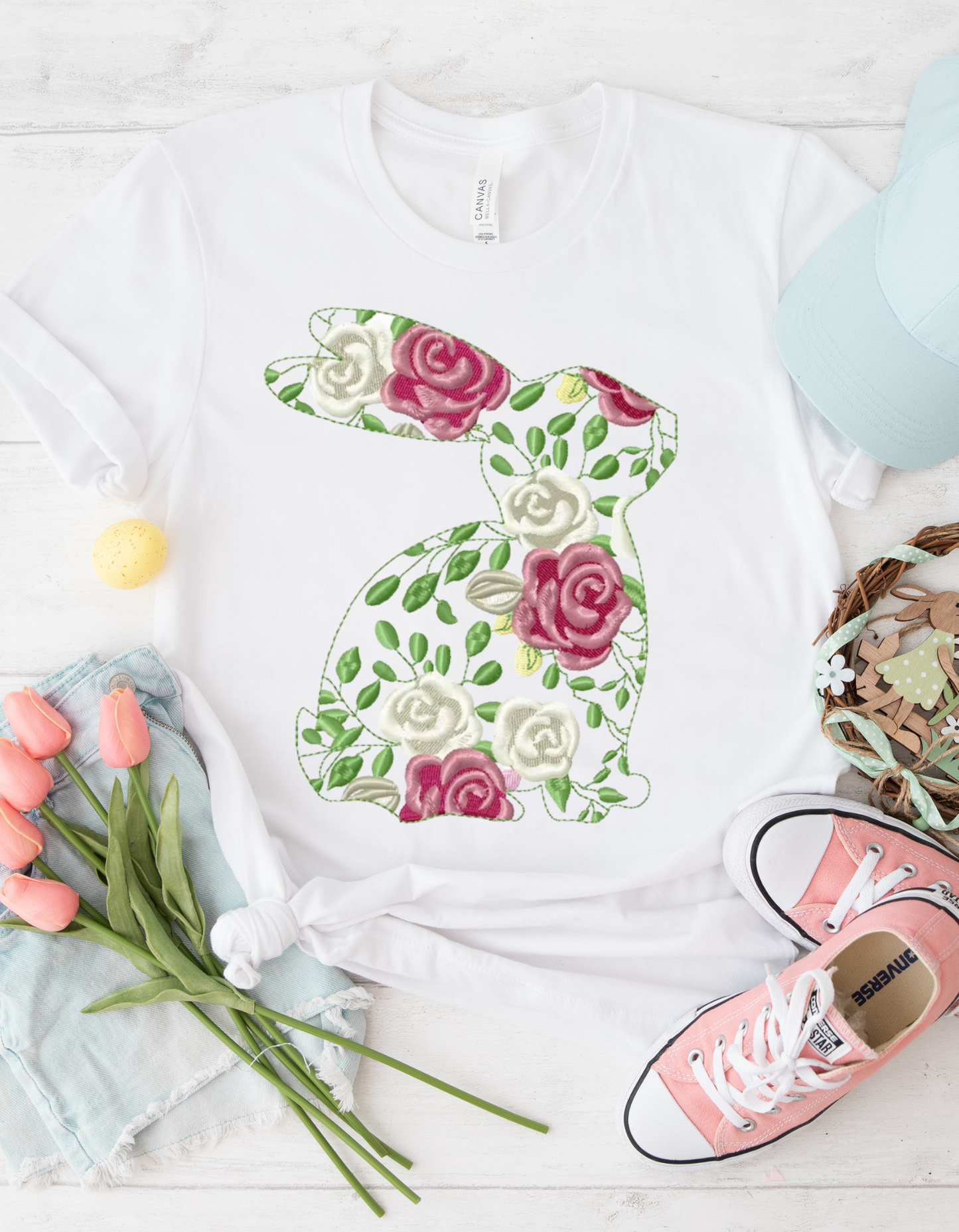 Floral Rabbit T-Shirt | Unisex Garment-Dyed Tee | Spring Fashion, Easter Gift, Floral Lover Shirt, Cute Animal Apparel, [...]