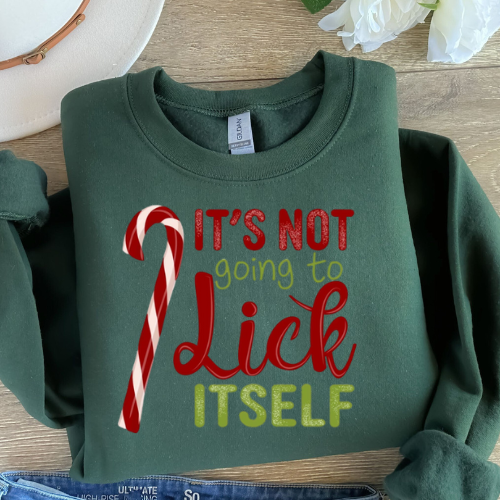 Funny Holiday T-Shirt - "It’s Not Going to Lick Itself" - Christmas Apparel, Unisex Shirt, Gift for Him/Her, Seasonal Humor