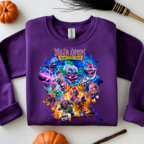 Horror Clown T-Shirt - Killer Clown Retro Arcade Horror Graphic Tee