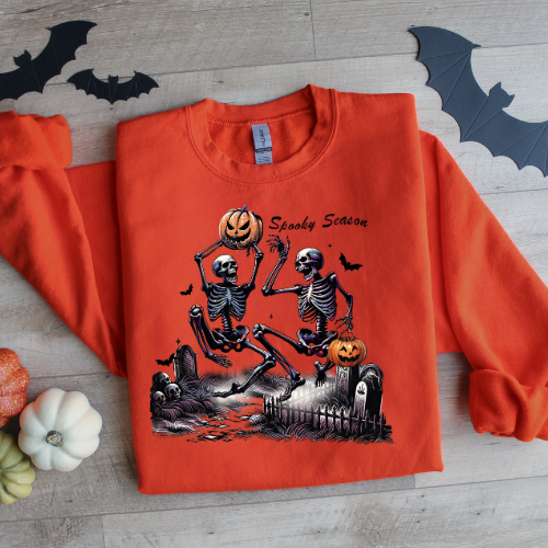 Spooky Season Skeleton Sweatshirt - Unisex Heavy Blend Crewneck