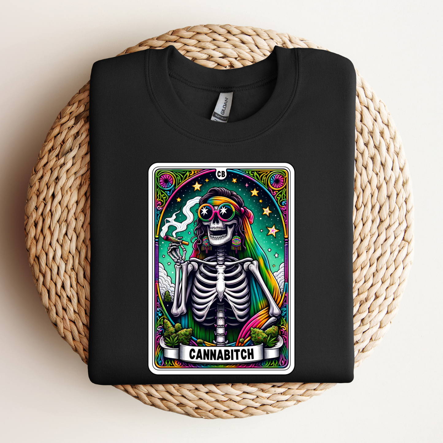 Cannabitch Tarot Card Shirt, Cannabis Tarot Card Shirt, 420 Tarot Card Shirt, Celestial Shirt, Mystical Shirt