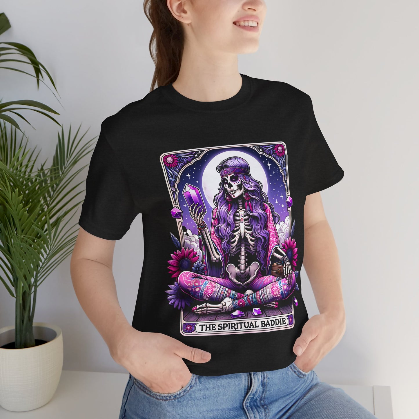 The Spiritual Baddie Unisex Jersey Tee - Boho Chic Design for Spirit Seekers, Spiritual Baddie Tarot Card Shirt, Spiritual Baddie Shirt