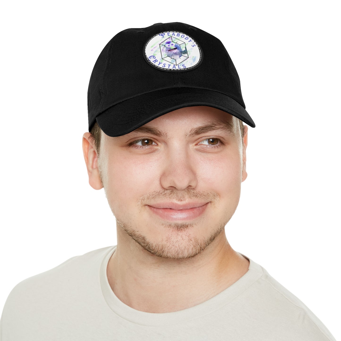 Peabody's Crystals Dad Hat with Leather Patch - Casual Everyday Style