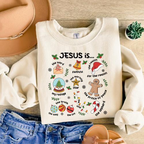 Jesus is... Unisex Heavy Blend™ Crewneck Sweatshirt, Christmas gift, religious apparel, faith-inspired sweatshirt, holiday clothing, [...]