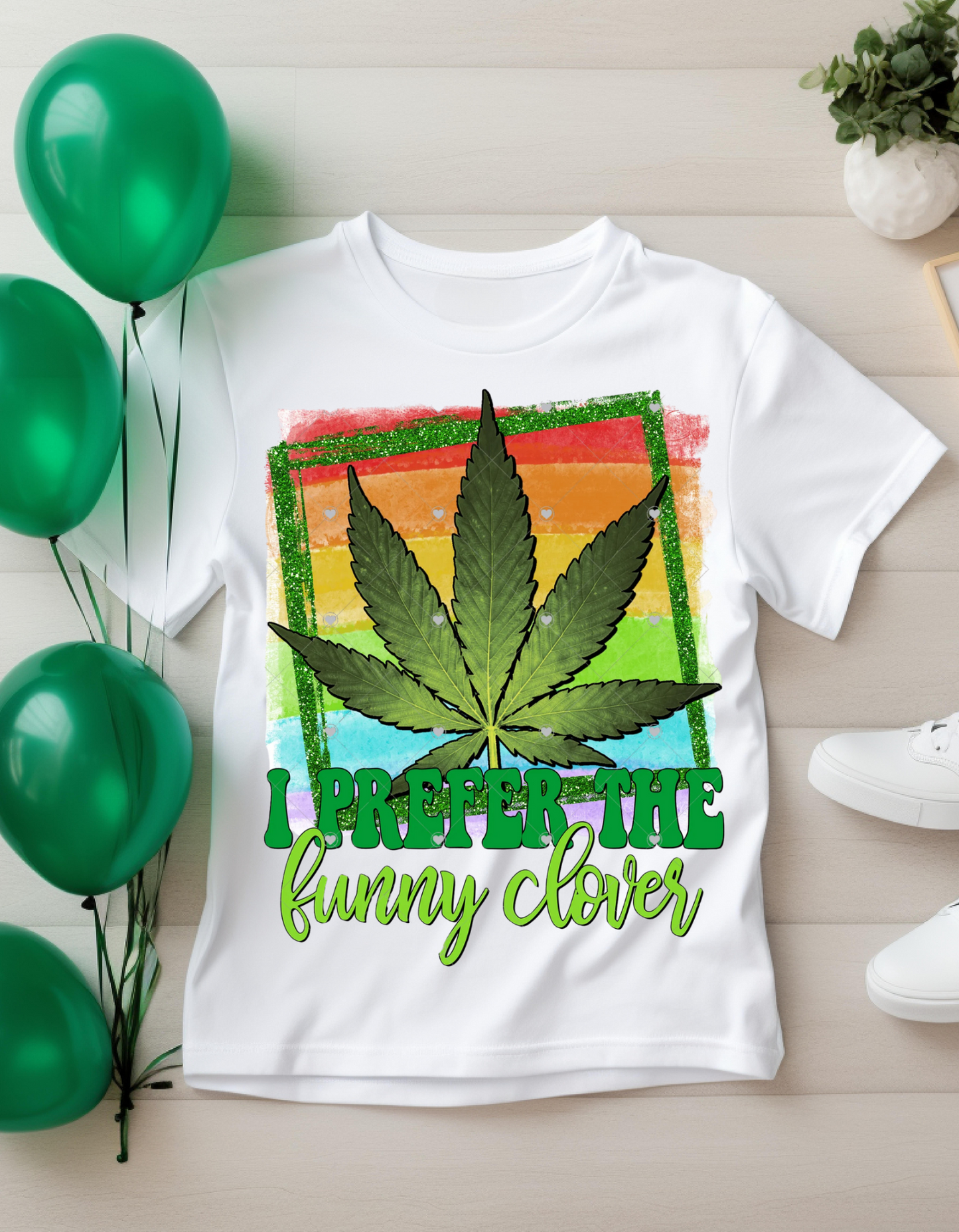 Funny Clover Cannabis T-Shirt, Unisex Leaf Tee, Stoner Humor Apparel, Gift for Cannabis Lovers, 420 Celebration Shirt