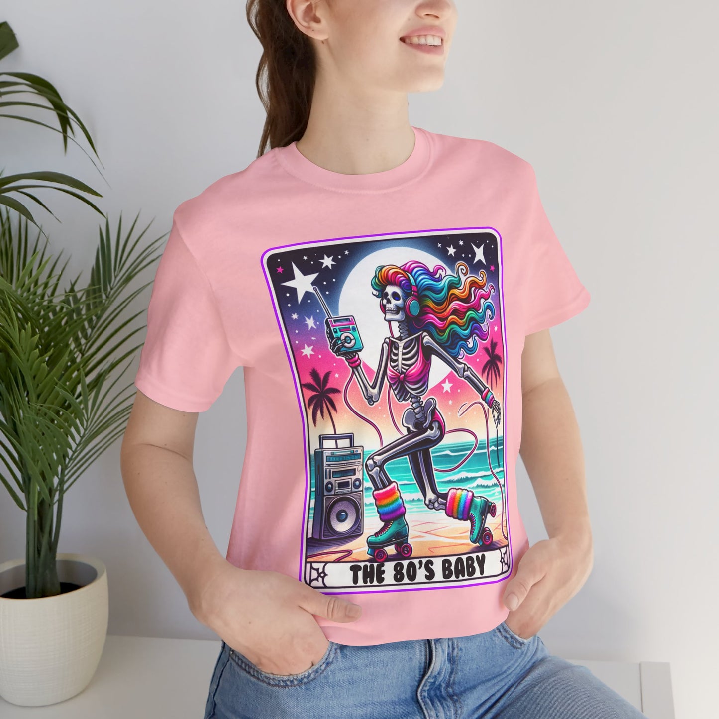 The 80's Baby Tarot Card Shirt, Tarot Card T, Skeleton Mom T-shirt, Celestial Mama Shirt, Witchy Vibes Tee, 80's Tee, Vintage Gift For Mom